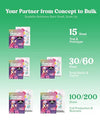 Uinkit Inkjet PET Label Paper A4 (8.5 x 11 Inch), Matte White/Clear/Bright White Finishes, 15-200 Sheet Packs