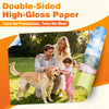 UinkitDouble Sided Photo Paper Glossy 8.5x11 54lbs Inkjet for Dye Ink 200Gsm Value Bulk Pack Picture 8.5 x 11 9.5Mil for Inkjet Printing Printer