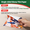 Uinkit 30lb Thin Flyer Paper Glossy 8.5x11 Inkjet Single Side DIY Chip Bag 115gsm Photos Picture for Inkjet Printer with Dye Ink Letter size A4 Brochure