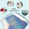 Uinkit Holographic Printable Vinyl Sticker Paper 20 Sheets Letter Size 8.5"x 11"Self-Adhesive Label -Waterproof Rainbow Vinyl Sticker Paper for Inkjet/Laser Printer