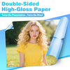 Uinkit Photo Paper Glossy Double Sided 8.5x11 Inkjet 37lb 140gsm Dye ink Thin Photo Picture Flyer Calendar Magazine CD Cover letter