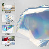 Uinkit Holographic Printable Vinyl Sticker Paper 20 Sheets Letter Size 8.5"x 11"Self-Adhesive Label -Waterproof Rainbow Vinyl Sticker Paper for Inkjet/Laser Printer