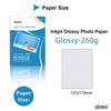 Thick Cardstock Photo Paper Double Sided Glossy 11.8Mil 260Gsm - For Inkjet printer that can feed very thick paper Only