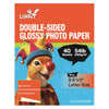 UinkitDouble Sided Photo Paper Glossy 8.5x11 54lbs Inkjet for Dye Ink 200Gsm Value Bulk Pack Picture 8.5 x 11 9.5Mil for Inkjet Printing Printer