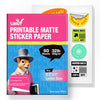Uinkit Premium Adhesive Photo Paper 8.5x11 inch Glossy Self-Adhesive Sticker Paper for Inkjet Printer, Quick Dry Works with Cricut Silhouette - Perfect for Stickers Labels