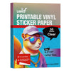 Uinkit 55 Sheets Printable Clear Sticker Waterproof Transparency Vinyl Sticker Only for Laser Printer -100% Transparent 8.5x11inch Full Sheet Labels for Personalized Labels, Custom Artwork