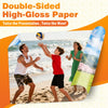 UinkitDouble Sided Photo Paper Glossy 8.5x11 54lbs Inkjet for Dye Ink 200Gsm Value Bulk Pack Picture 8.5 x 11 9.5Mil for Inkjet Printing Printer