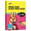 Uinkit 50 Sheets 4x6 Size Thick Heavyweight Photo Paper Double Sided Glossy Cardstock 80LB 300Gsm 15.7Mil Brochure, Only for professional Inkjet Printer and Dye Ink