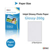 Thick Cardstock Photo Paper Double Sided Glossy 11.8Mil 260Gsm - For Inkjet printer that can feed very thick paper Only