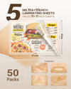 Uinkit A3 / Menu Size Thermal Laminating Pouches, 11.5 x 17.5 Inches, Matte & Glossy, 3.5/5 Mil Thickness