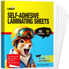 Uinkit PET Cold Laminating Film, A4 / A3 / 4R Sizes, 4 Mil Self-Adhesive Single-Sided Cold Laminating Pouches
