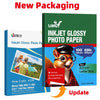 Uinkit 100 Sheets Heavyweight Thick Glossy Photo Paper Single side 8.5x11 Inkjet 68lb 260Gsm DIY Greeting Card Placemat Craft Project Signage Christmas Poster 11.8Mil for Inkjet printer