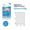 Uinkit 30 Sheets Printable Magnetic sheets Non Adhesive 13.5mil 4x6 inches Thick Magnet Glossy Photo Paper for Inkjet Printers