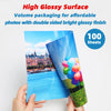 UinkitDouble Sided Photo Paper Glossy 8.5x11 54lbs Inkjet for Dye Ink 200Gsm Value Bulk Pack Picture 8.5 x 11 9.5Mil for Inkjet Printing Printer