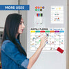 Uinkit Magnetic Dry Erase Calendar with Markers for Refrigerator-16.5X 11.8 Inches- Weekly, Monthly Magnet Planner Grocery List, 4 Markers and Eraser