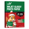 Uinkit 100 Sheets Heavyweight Thick Glossy Photo Paper Single side 8.5x11 Inkjet 68lb 260Gsm DIY Greeting Card Placemat Craft Project Signage Christmas Poster 11.8Mil for Inkjet printer