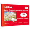 HARTWII 50 Pack Matte Laminating Sheets 9 x 11.5 Inches, 3Mil Ultra Clear Thermal Laminating Pouches with Matte Finish, Fits 8.5 x 11 Letter Size, Glare Free & Writable for Documents