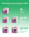 Uinkit Inkjet PET Label Paper A4 (8.5 x 11 Inch), Matte White/Clear/Bright White Finishes, 15-200 Sheet Packs