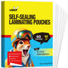 Uinkit PET Cold Laminating Film, A4 / A3 / 4R Sizes, 4 Mil Self-Adhesive Single-Sided Cold Laminating Pouches