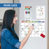 Uinkit Magnetic Dry Erase Calendar with Markers for Refrigerator-16.5X 11.8 Inches- Weekly, Monthly Magnet Planner Grocery List, 4 Markers and Eraser