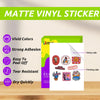 Uinkit 105 Sheets Printable Premium Matte White Vinyl Sticker Paper for Inkjet Printer, 8.5x11 Inches,Self-Adhesive,Waterproof, Work well with Cutting Machine