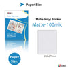 Uinkit Vinyl Sticker Paper for Inkjet Printer Laser Printable Waterproof Sticker Cricut Decal Labels Waterproof Adhesive Car Bumper Permanent White