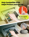 Uinkit Bright White Single Sided Glossy Photo Paper 8.5x11 Letter Size 180gsm 48lb Instant Dry Dye Inkjet Paper, Smudge Resistant Professional Printing Papers for Home/Office Trial Use