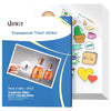 Uinkit Inkjet PET Label Paper A4 (8.5 x 11 Inch), Matte White/Clear/Bright White Finishes, 15-200 Sheet Packs