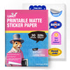 Uinkit Premium Adhesive Photo Paper 8.5x11 inch Glossy Self-Adhesive Sticker Paper for Inkjet Printer, Quick Dry Works with Cricut Silhouette - Perfect for Stickers Labels