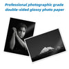 UinkitDouble Sided Photo Paper Glossy 8.5x11 54lbs Inkjet for Dye Ink 200Gsm Value Bulk Pack Picture 8.5 x 11 9.5Mil for Inkjet Printing Printer