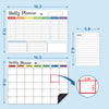 Uinkit Magnetic Dry Erase Calendar with Markers for Refrigerator-16.5X 11.8 Inches- Weekly, Monthly Magnet Planner Grocery List, 4 Markers and Eraser