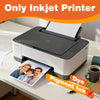 UinkitDouble Sided Photo Paper Glossy 8.5x11 54lbs Inkjet for Dye Ink 200Gsm Value Bulk Pack Picture 8.5 x 11 9.5Mil for Inkjet Printing Printer