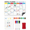 Uinkit Magnetic Dry Erase Calendar with Markers for Refrigerator-16.5X 11.8 Inches- Weekly, Monthly Magnet Planner Grocery List, 4 Markers and Eraser