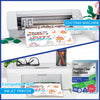 Uinkit 105Sheets Premium 90% Clear Vinyl Sticker Paper for Inkjet Printer - Include 100 Sheets Clear and 5Sheets Glossy Label Waterproof, Dries Quickly Vivid Colors, Holds Ink Well