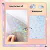 Uinkit Holographic Self-Adhesive Laminated Film Adhesive Transparent Vinyl for Stickers,10Sheets Overlay Holographic 8.27"x11.7" inches