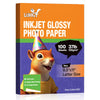Uinkit 37lb Thin Flyer Paper Glossy 8.5x11 Inkjet 100 Sheets Single Side DIY Chip Bag 135gsm Photos Picture for Inkjet Printer with Dye Ink Letter size A4 Brochure