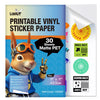 Uinkit Inkjet PET Label Paper A3 (11 x 17 Inch), Matte White/Clear/Bright White, 30-200 Sheet Packs