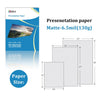 Presentation Paper Matte 100 Sheets- Double Side Matt Paper Uinkit 6.5 Mil 130Gsm 8.5x11, 11x13, 13x17 Size For any laser and Inkjet Printer