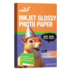 Uinkit 37lb Thin Flyer Paper Glossy 8.5x11 Inkjet 100 Sheets Single Side DIY Chip Bag 135gsm Photos Picture for Inkjet Printer with Dye Ink Letter size A4 Brochure