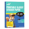Uinkit Premium Adhesive Photo Paper 8.5x11 inch Glossy Self-Adhesive Sticker Paper for Inkjet Printer, Quick Dry Works with Cricut Silhouette - Perfect for Stickers Labels